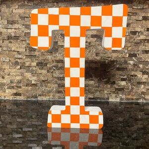 Tennessee Volunteers Orange and White Checkerboard Power T